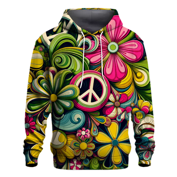 Flower Child Peace Design Hoodie