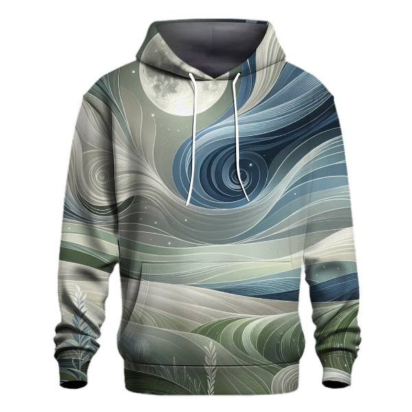 Moonlit Meadow Tie-dye Design Hoodie