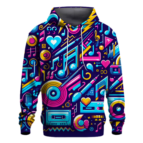 Flashback Retro Music Notes Hoodie