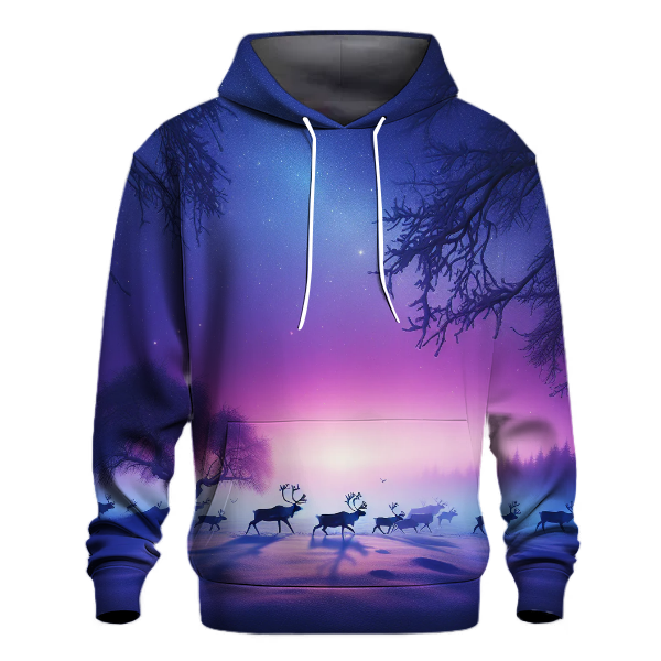 Reindeer Reflections at Twilight Hoodie