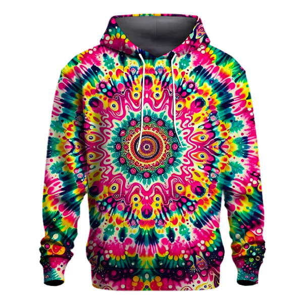 Electric Splash Tie-Dye Design Hoodie