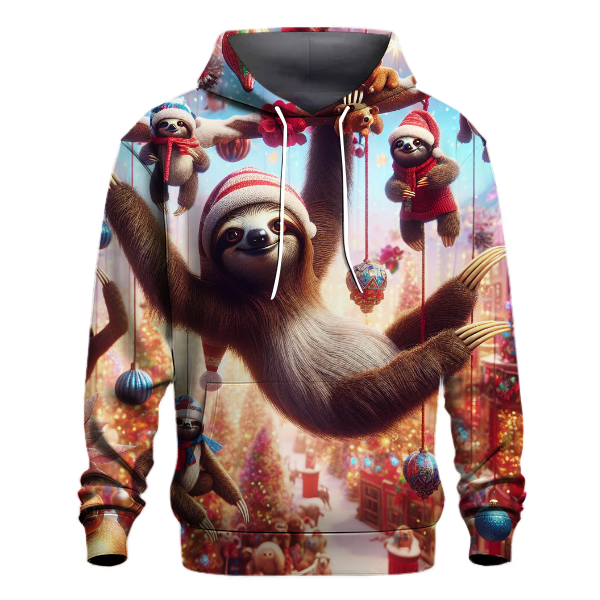 Cute Holiday Sloths Hoodie