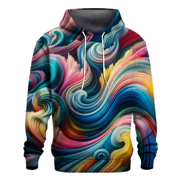 Colorful Abstract Waves Hoodie