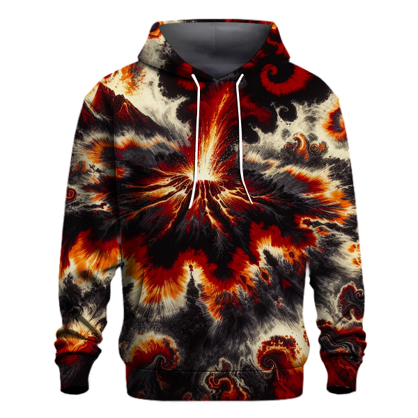 Fiery Volcano Eruption Hoodie