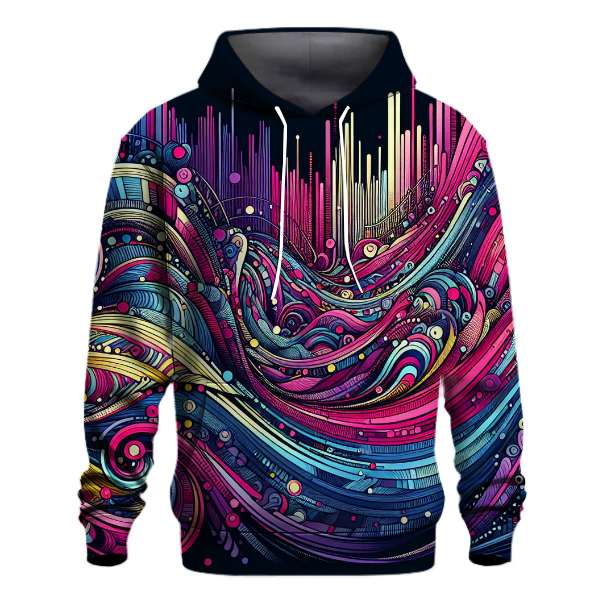 Colorful Waveforms Hoodie