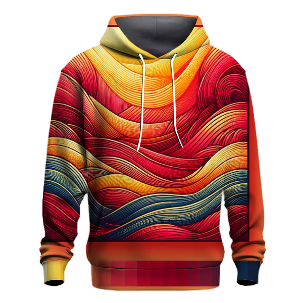 Crimson Wave Hoodie