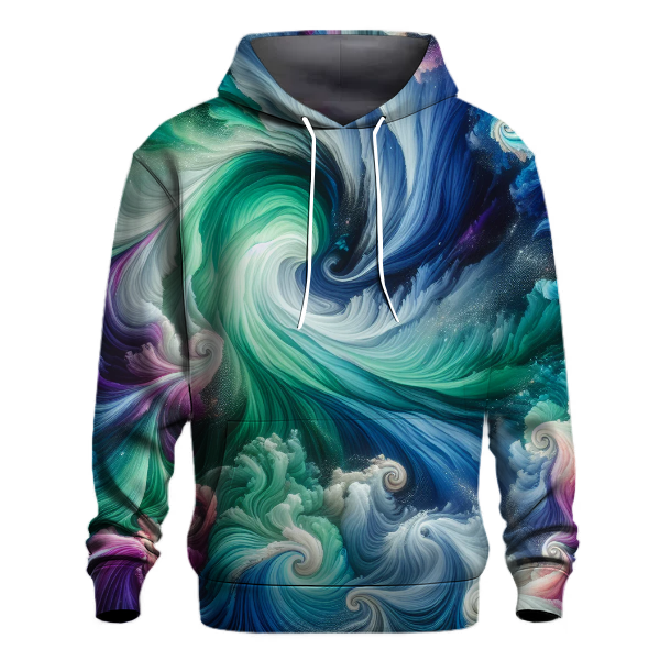Arctic Aurora Tie-dye Design Hoodie
