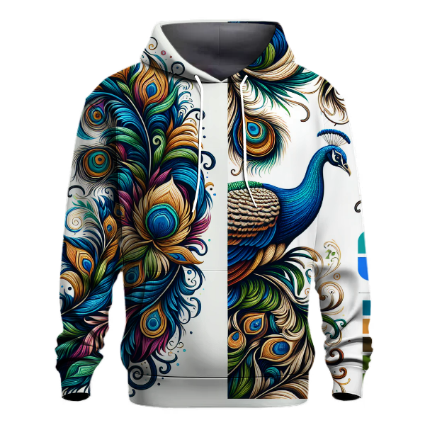 Elegant Peacock Splendor Hoodie