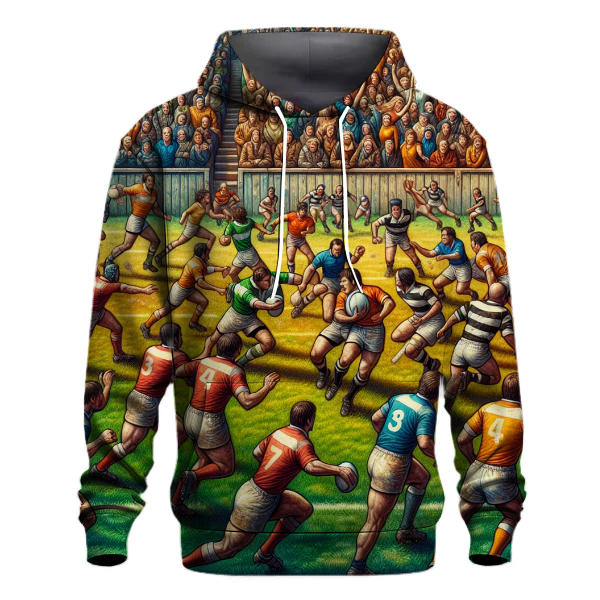 Rugby Tackle Graphics Hoodie