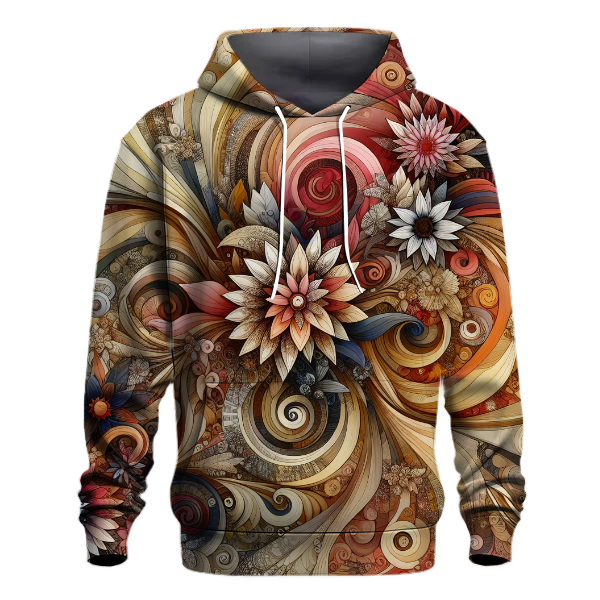 Floral Kaleidoscope Delight Hoodie