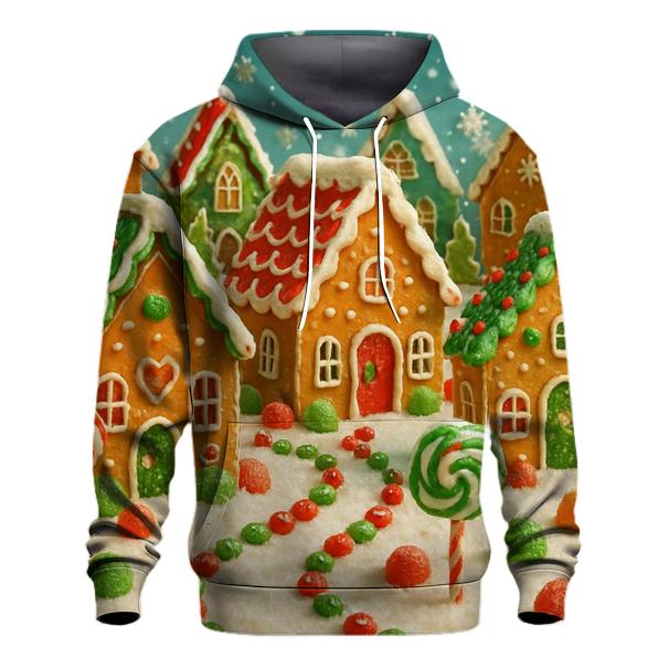 Whimsical Christmas Cookie Village Hoodie