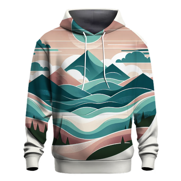 Retro Mountain Landscape Hoodie