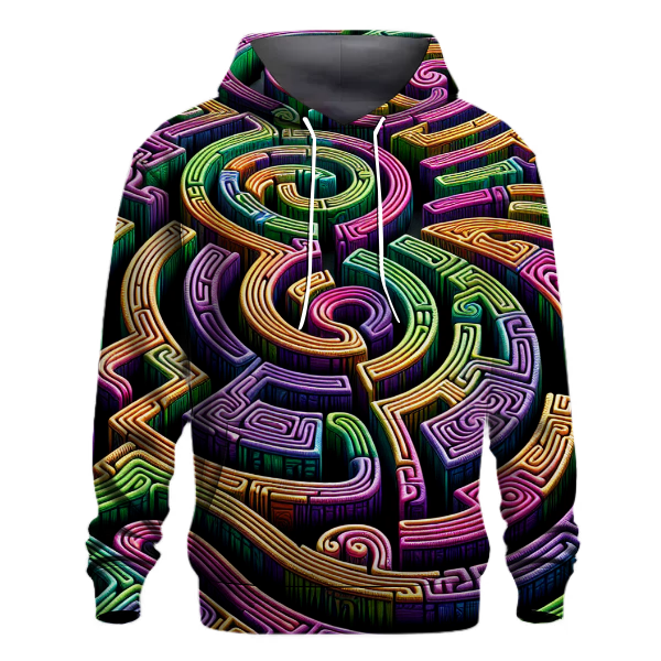 Trippy Maze Patterns Hoodie