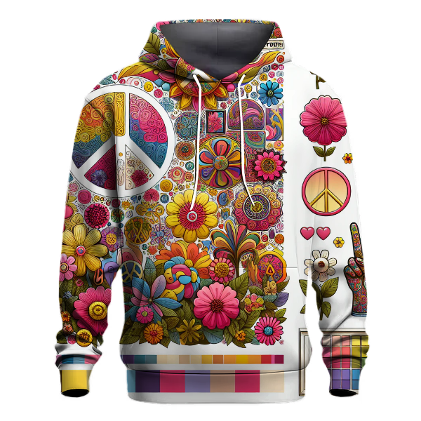 Flower Power Collage Hoodie