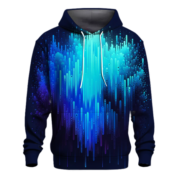 Electric Blue Splash Gradient Hoodie