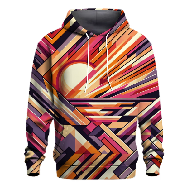 Bright Sunset Geometry Hoodie