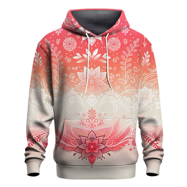 Coral Blossom Fade Hoodie