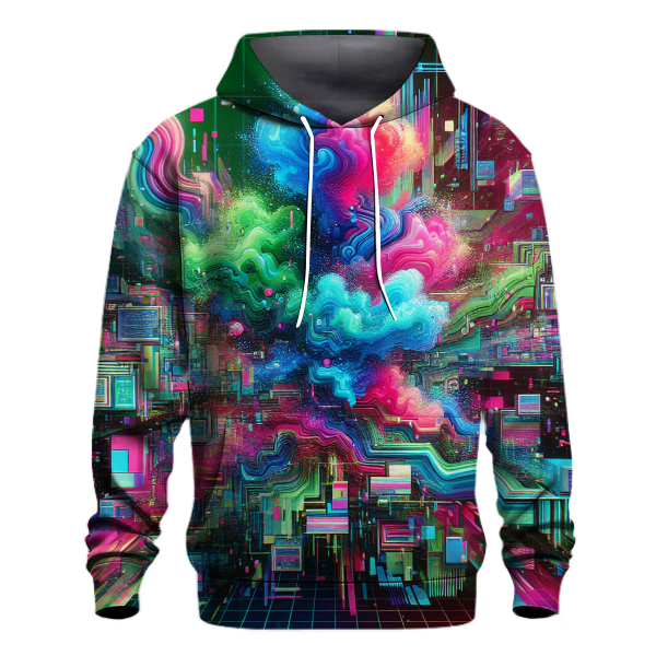 Glitch Retro Vibes Hoodie
