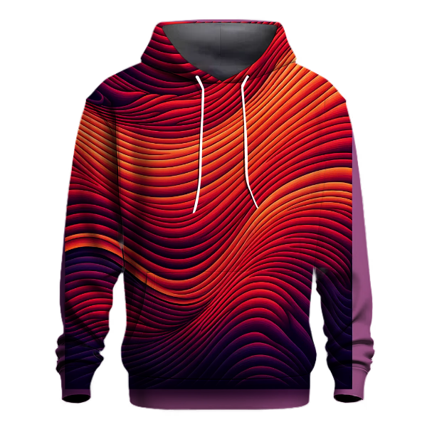 Crimson Sunset Flow Hoodie