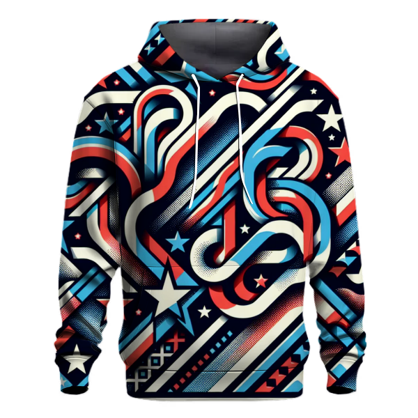Bold Stripes and Stars Hoodie