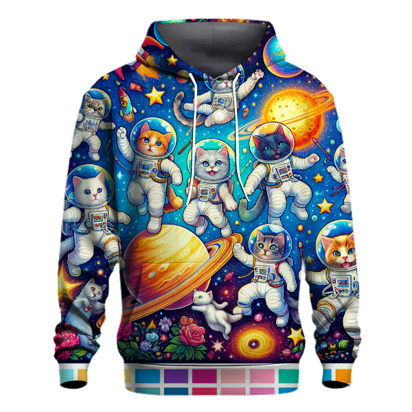 Cosmic Galaxy Cats Hoodie
