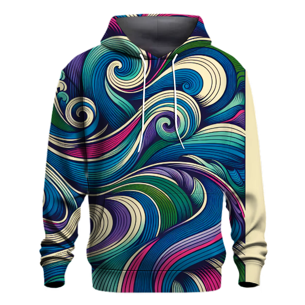 Dynamic Color Waves Hoodie