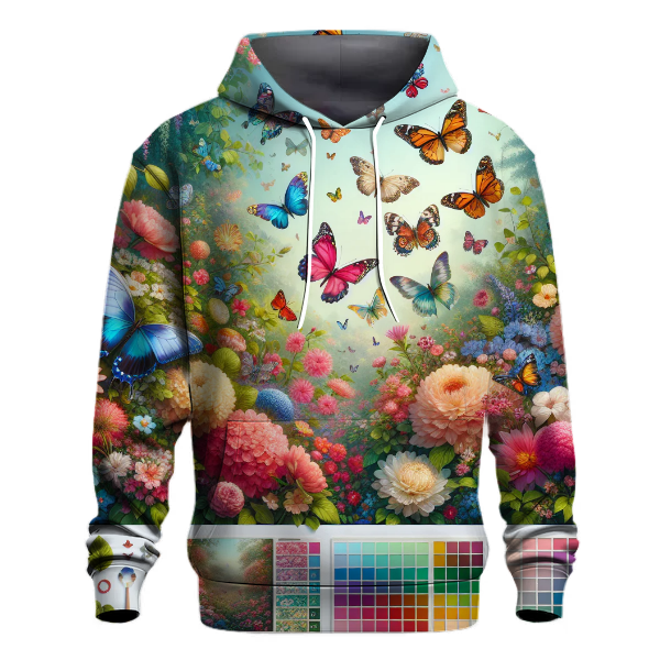 Radiant Butterfly Garden Hoodie