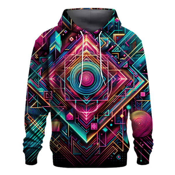 Neon Fusion Design Hoodie