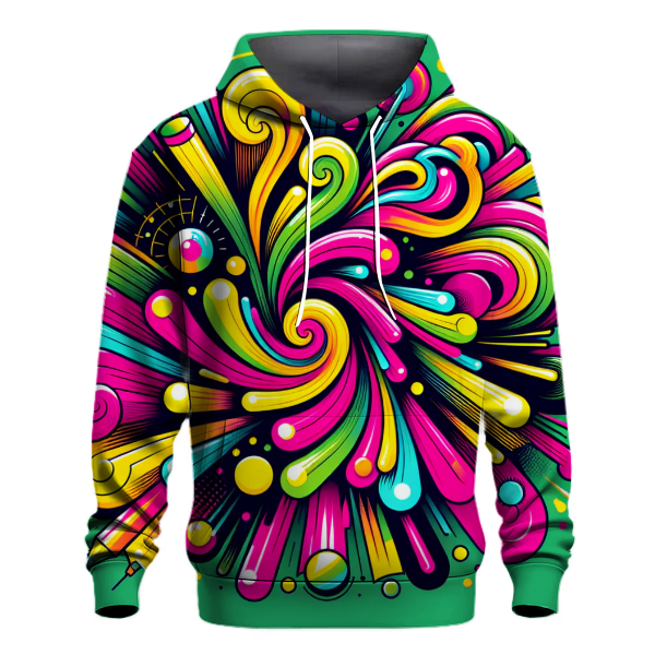 Groovy Electric Color Burst Hoodie