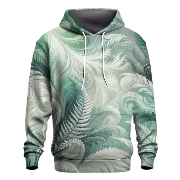 Frosty Fern Tie-Dye Design Hoodie