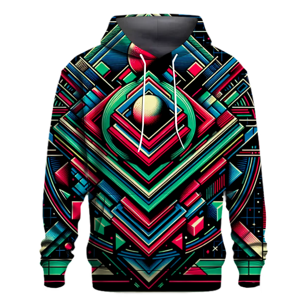 Retro Futurism Patterns Hoodie