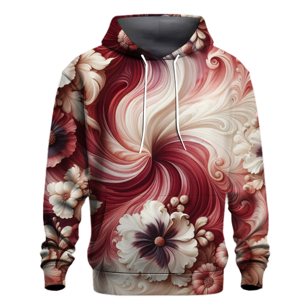 Burgundy Blossom Hoodie