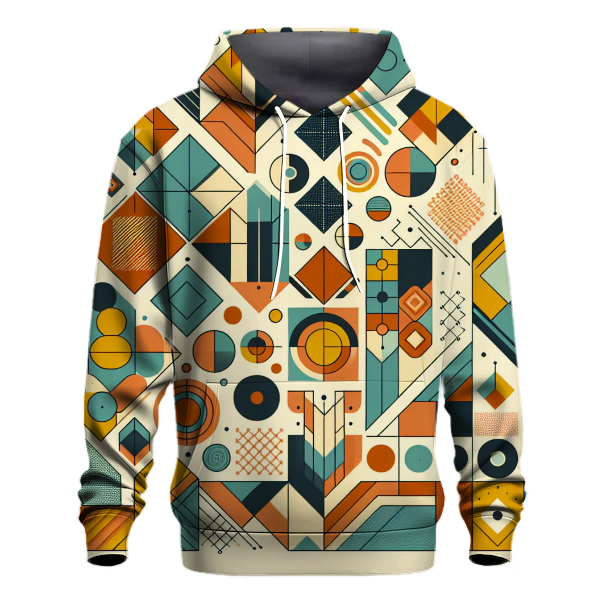 Chic Retro Geometric Shapes Hoodie
