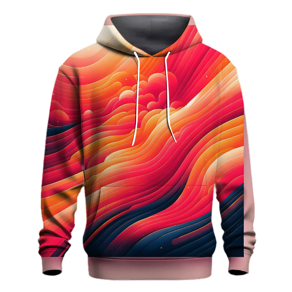 Fiery Coral Blaze Hoodie
