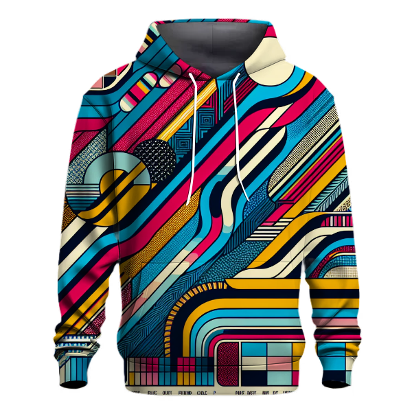 Funky Patterned Stripes Hoodie