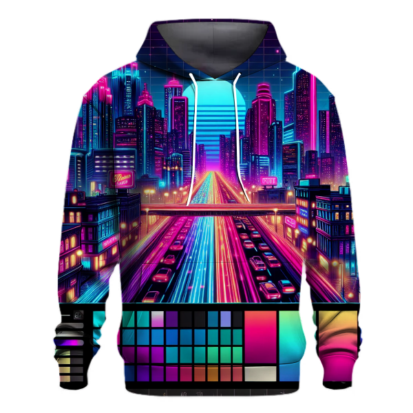 Futuristic Neon Escape Hoodie