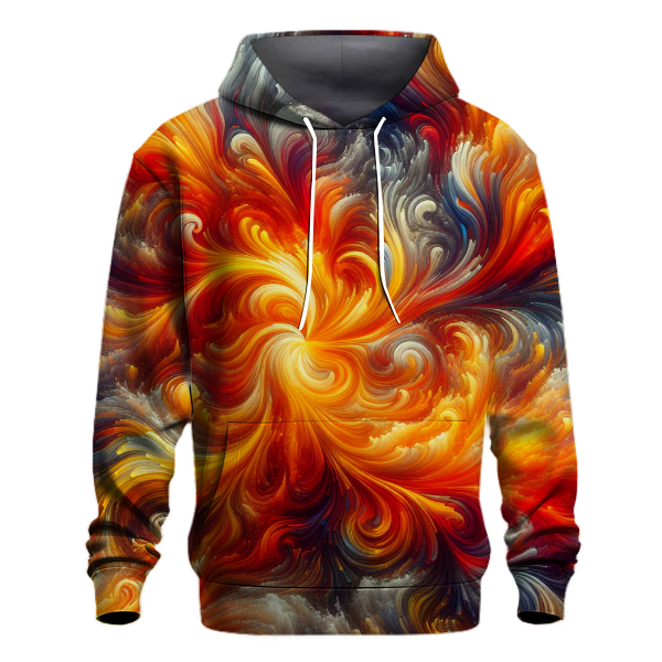 Flame Burst Tie-Dye Hoodie