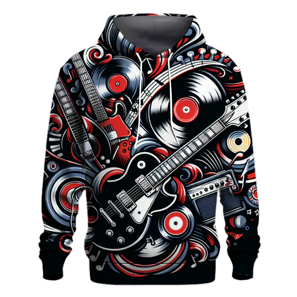 Retro Rock and Roll Vibes Hoodie