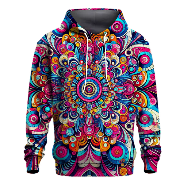 Colorful Kaleidoscope Tie-dye Design Hoodie