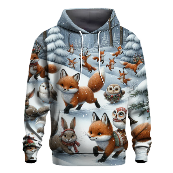 Snowy Animal Parade Hoodie