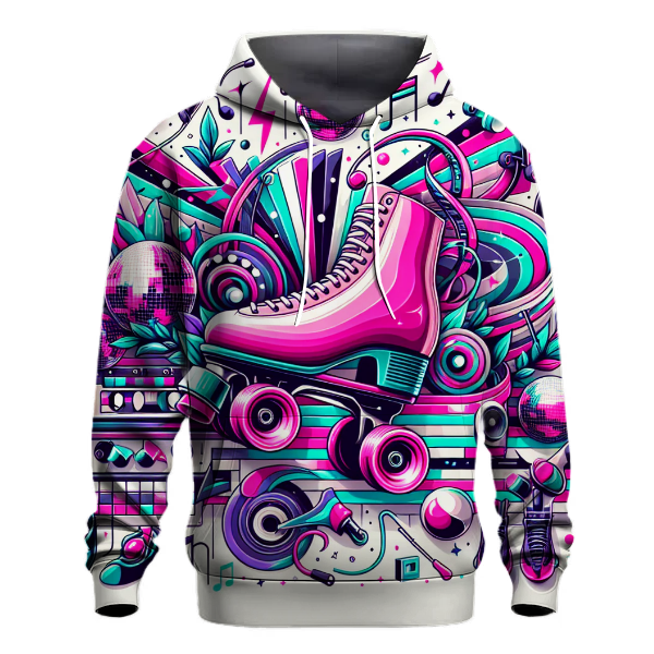 Colorful 70s Roller Disco Hoodie