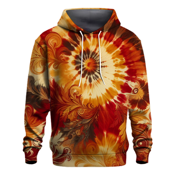 Autumn Glow Tie-dye Design Hoodie