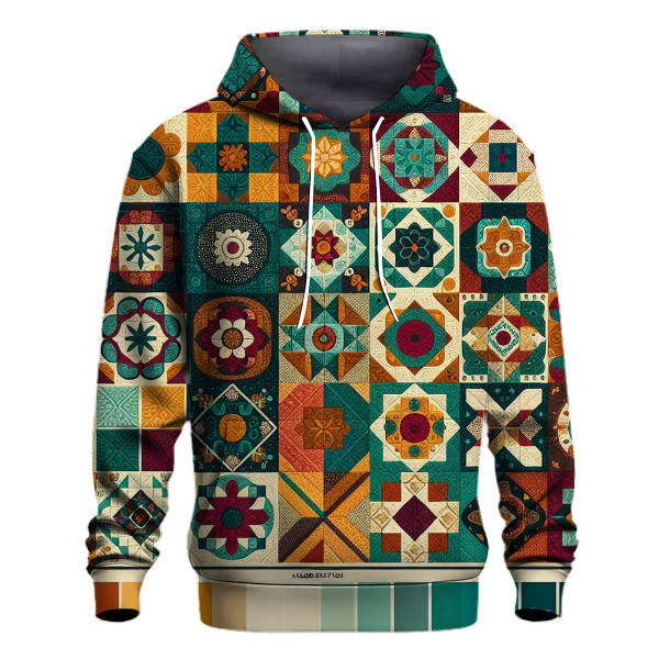 Lively Patchwork Quilt Hoodie