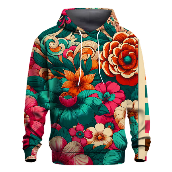 Funky Floral Swirls Hoodie