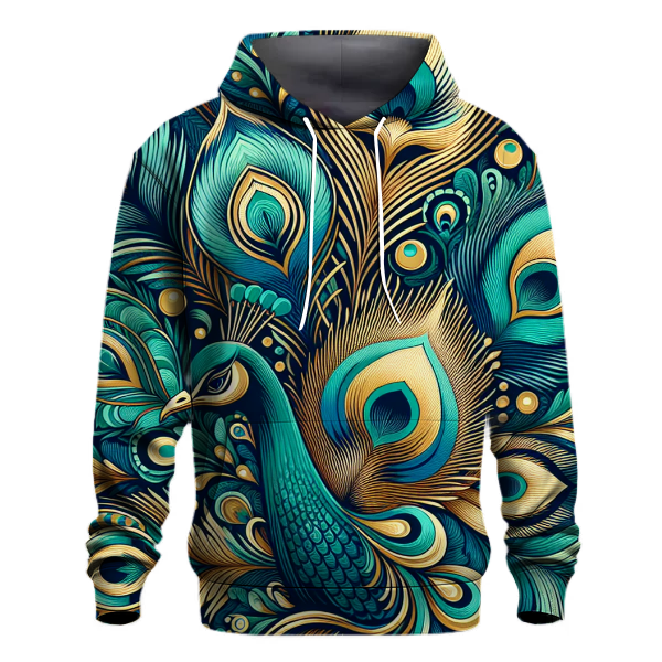 Vibrant Peacock Plumage Hoodie