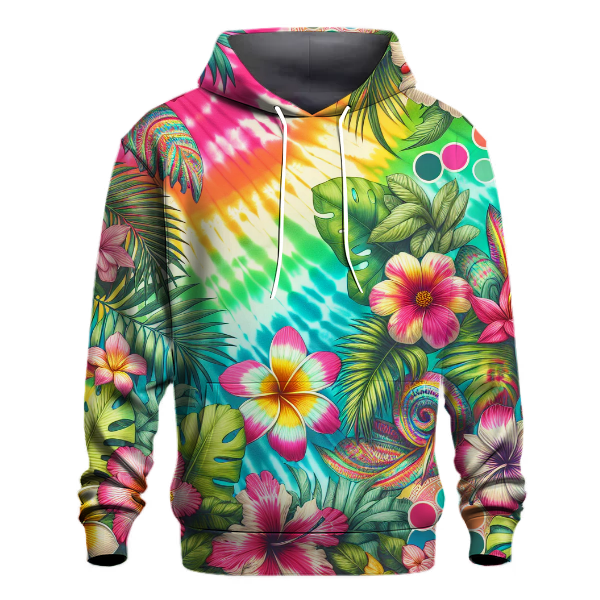 Tropical Splash Tie-dye Design Hoodie