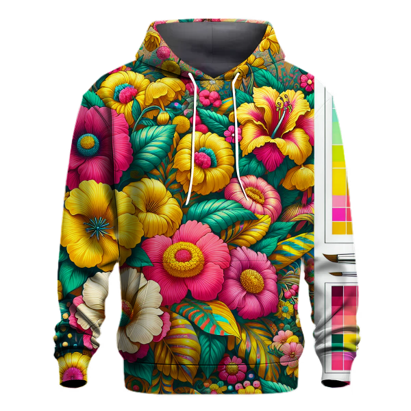 Funky Floral Delight Hoodie