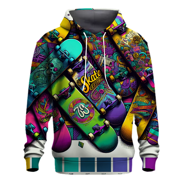 Charming Retro Skater Vibes Hoodie