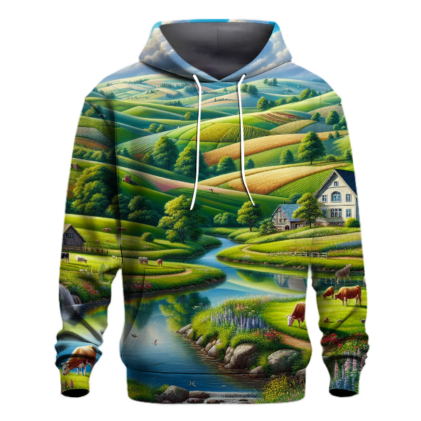 Serene Countryside Retreat Hoodie