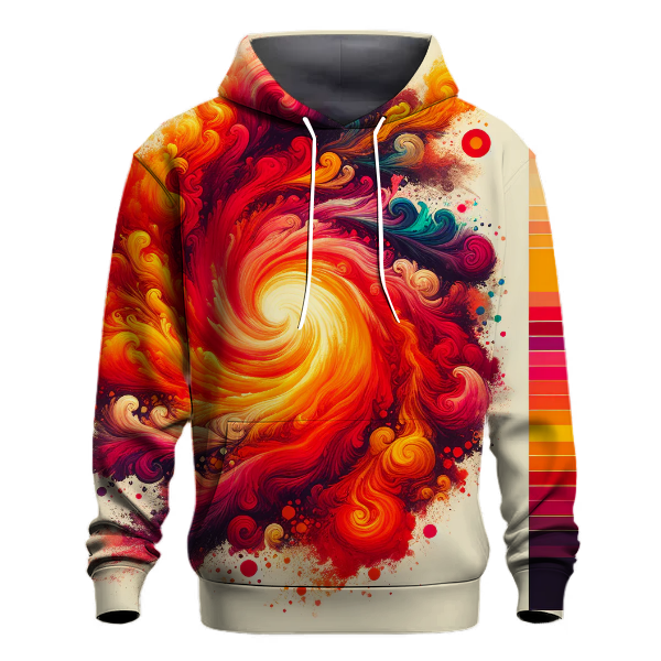 Fiery Passion Tie-dye Design Hoodie